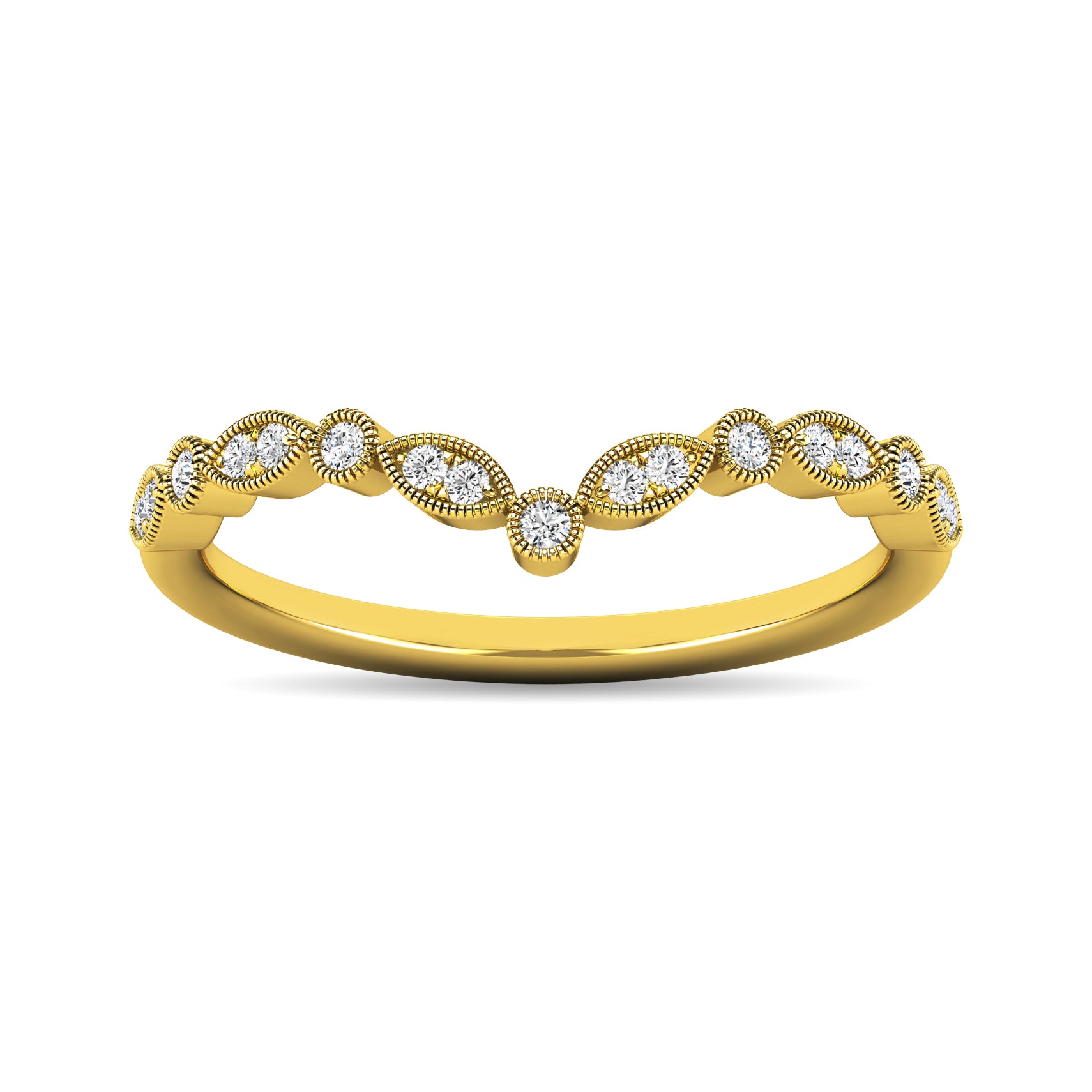Diamond 1/10 Ct Tw Anniversary Band In 10K Yellow Gold