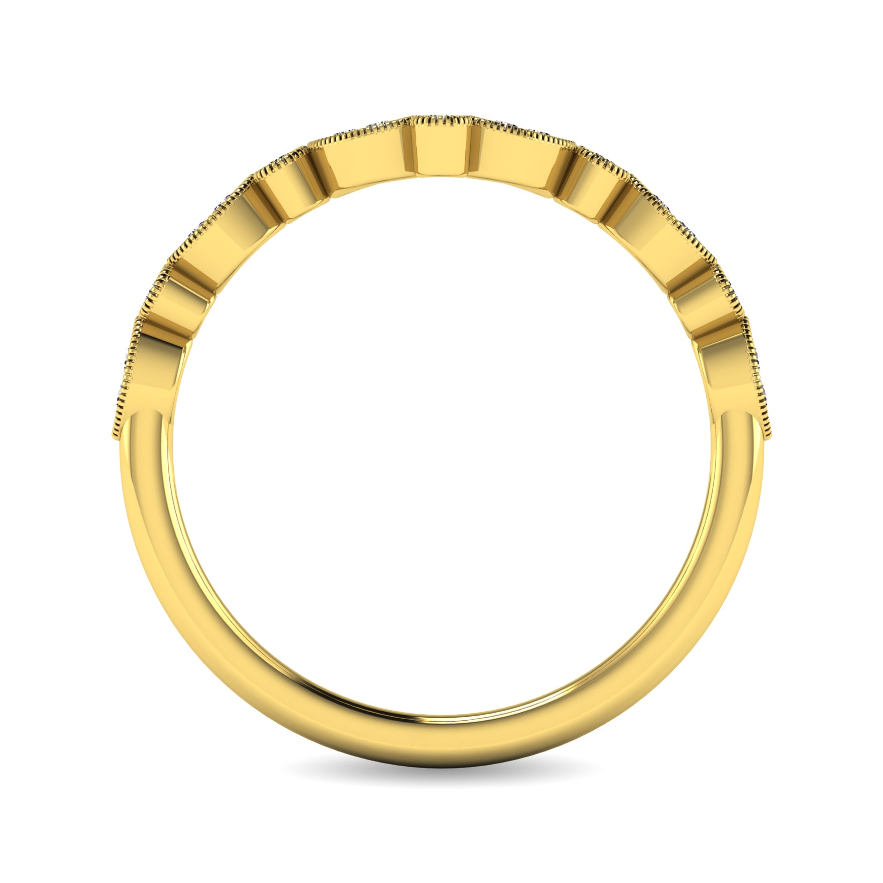 Diamond 1/10 Ct Tw Anniversary Band In 10K Yellow Gold