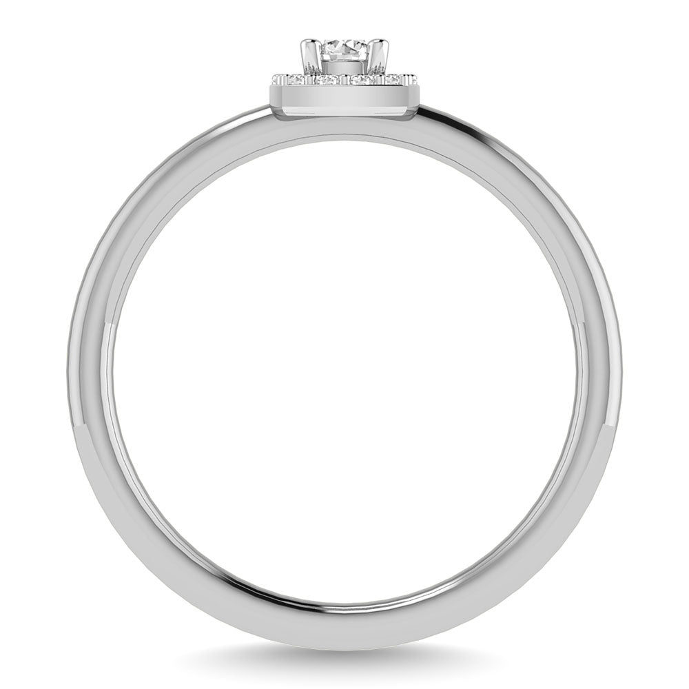 Diamond 1/6 Ct.Tw. Round Cut Promise Ring in 14K White Gold