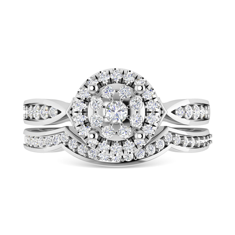 Diamond 5/8 Ct.Tw. Bridal Ring In 14K White Gold