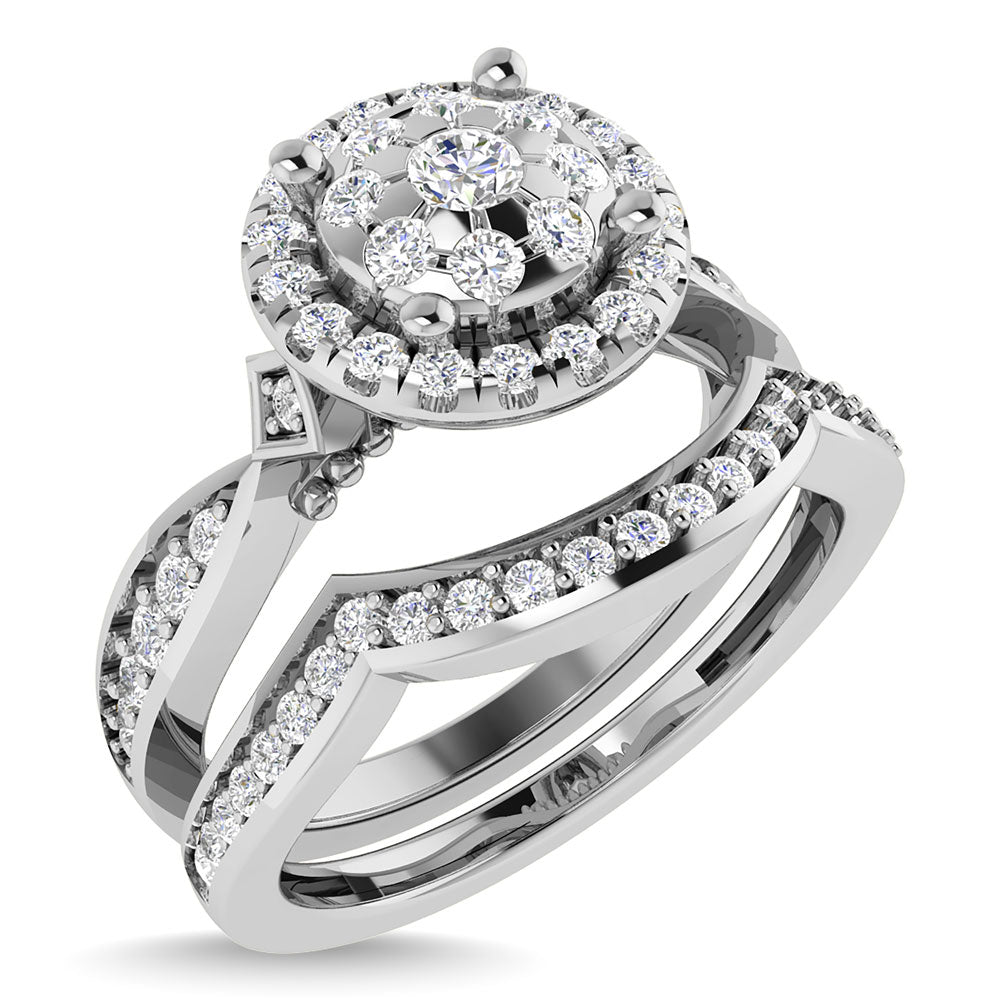 Diamond 5/8 Ct.Tw. Bridal Ring In 14K White Gold