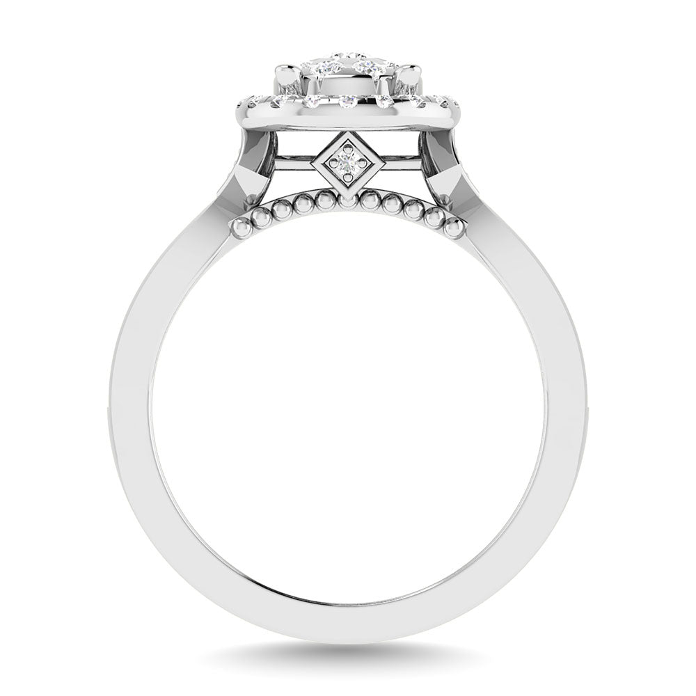 Diamond 5/8 Ct.Tw. Bridal Ring In 14K White Gold