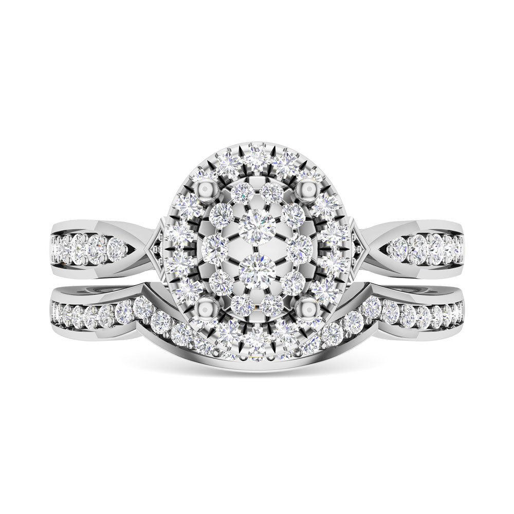 Diamond 5/8 Ct.Tw. Bridal Ring In 14K White Gold