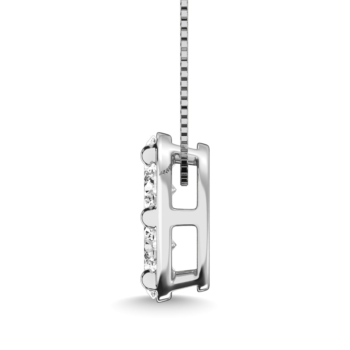 Diamond 2 ct tw Round Pendant in 14K White Gold