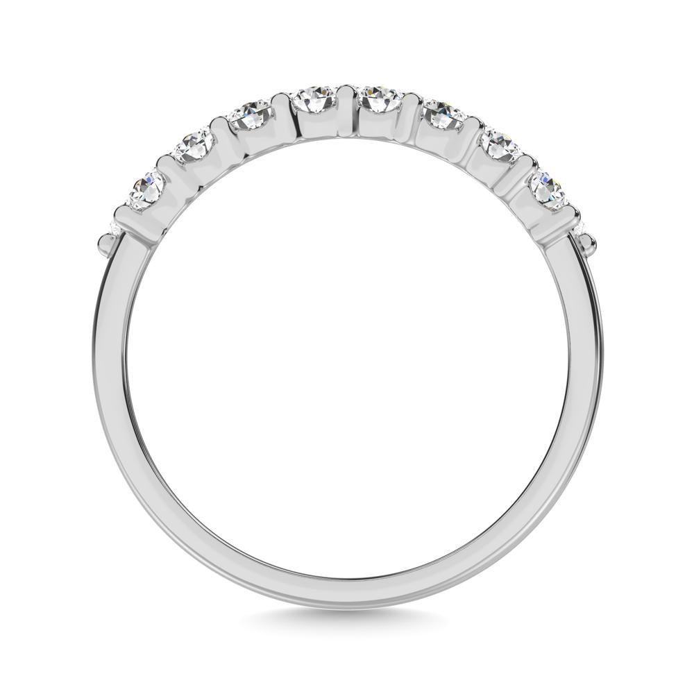Diamond 1 1/2 ct tw Round Cut Two Row Ring in 14K White Gold