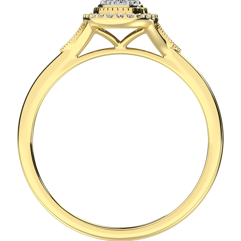10K Yellow Gold 1/5 Ct.Tw. Diamond Promise Ring