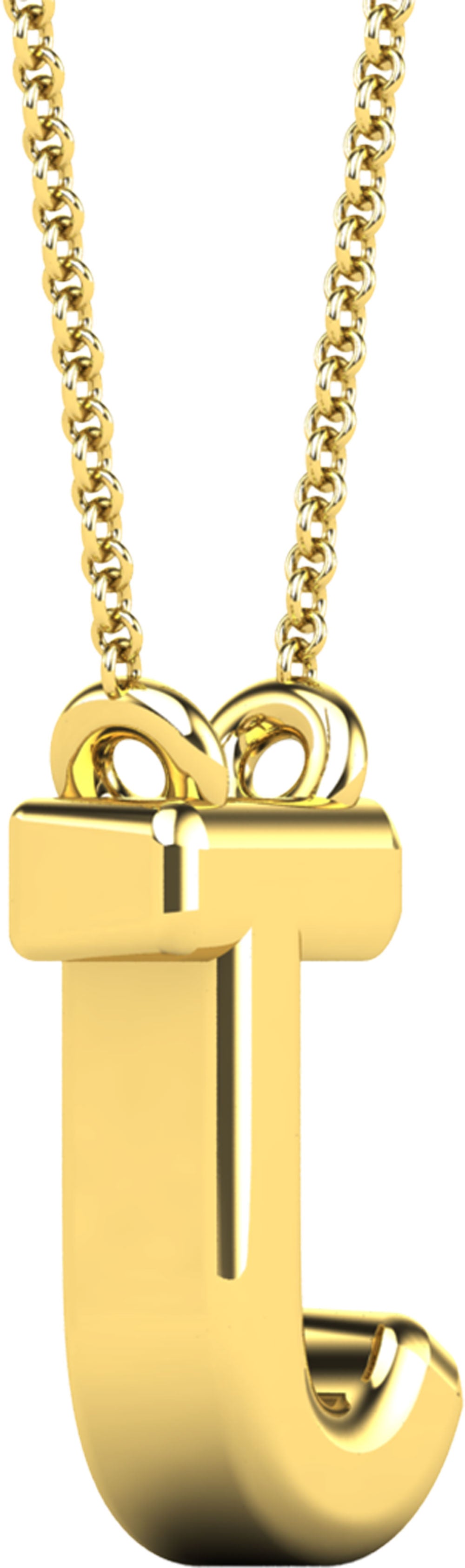 Diamond 1/20 Ct.Tw. Letter J Pendant In 10K Yellow Gold&Quot;&Quot;