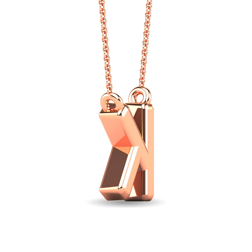 Diamond 1/20 Ct.Tw. Letter K Pendant In 10K Rose Gold&Quot;&Quot;