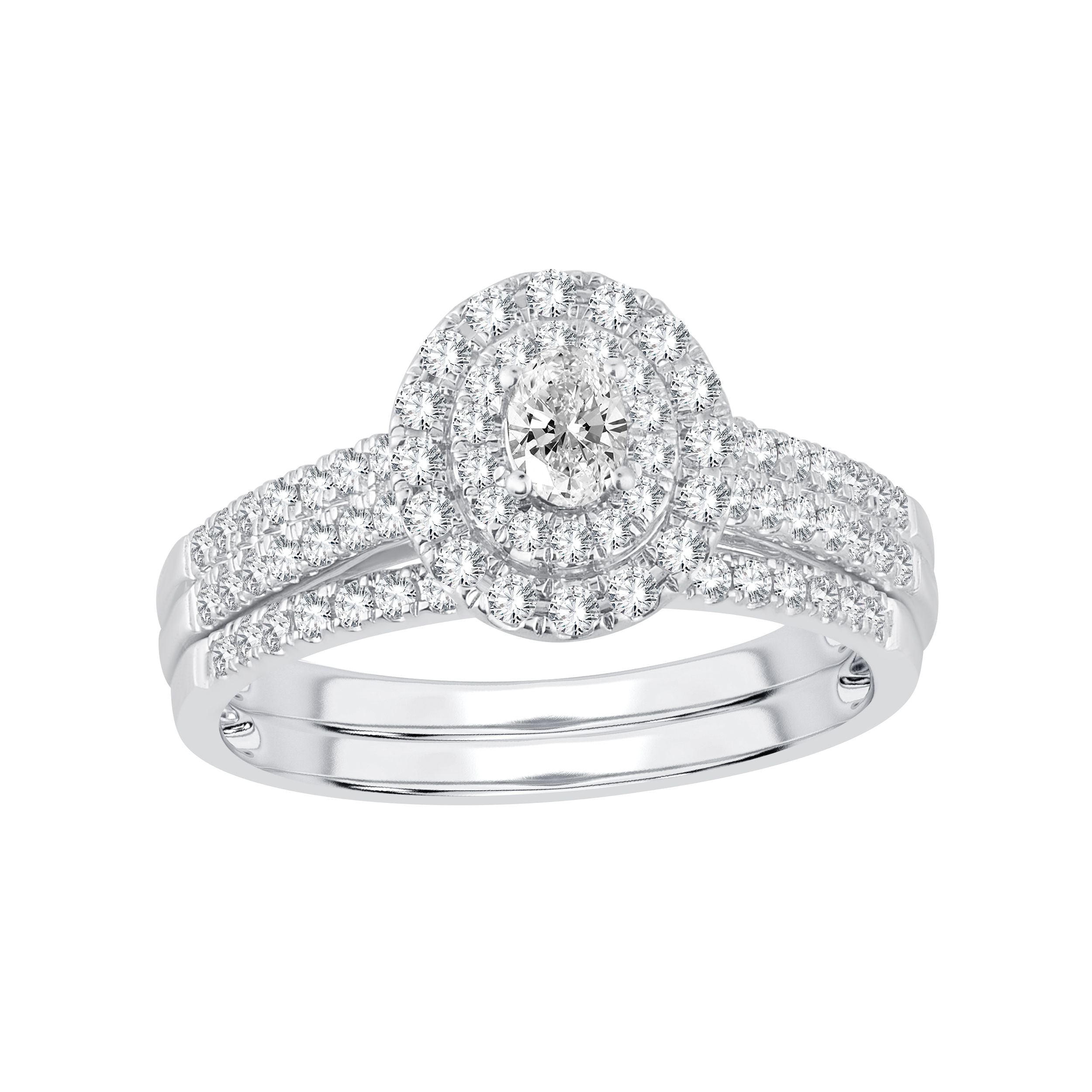 14K White Gold Gorgeous 0.63Ct Diamond Bridal Ring