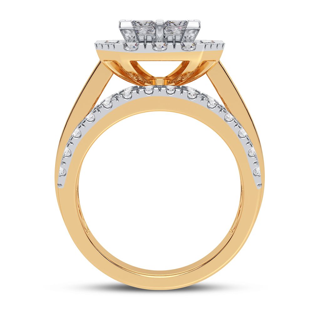 14K Yellow Gold Magnifcnet 3.00Ct Diamond Ring