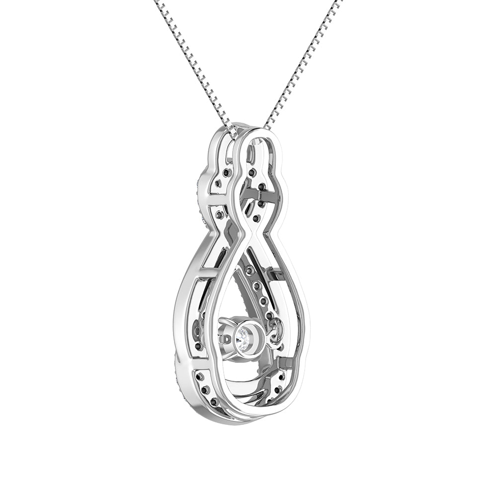 10K White Gold 1/5 Ct.Tw. Diamond Shimmering Pendant