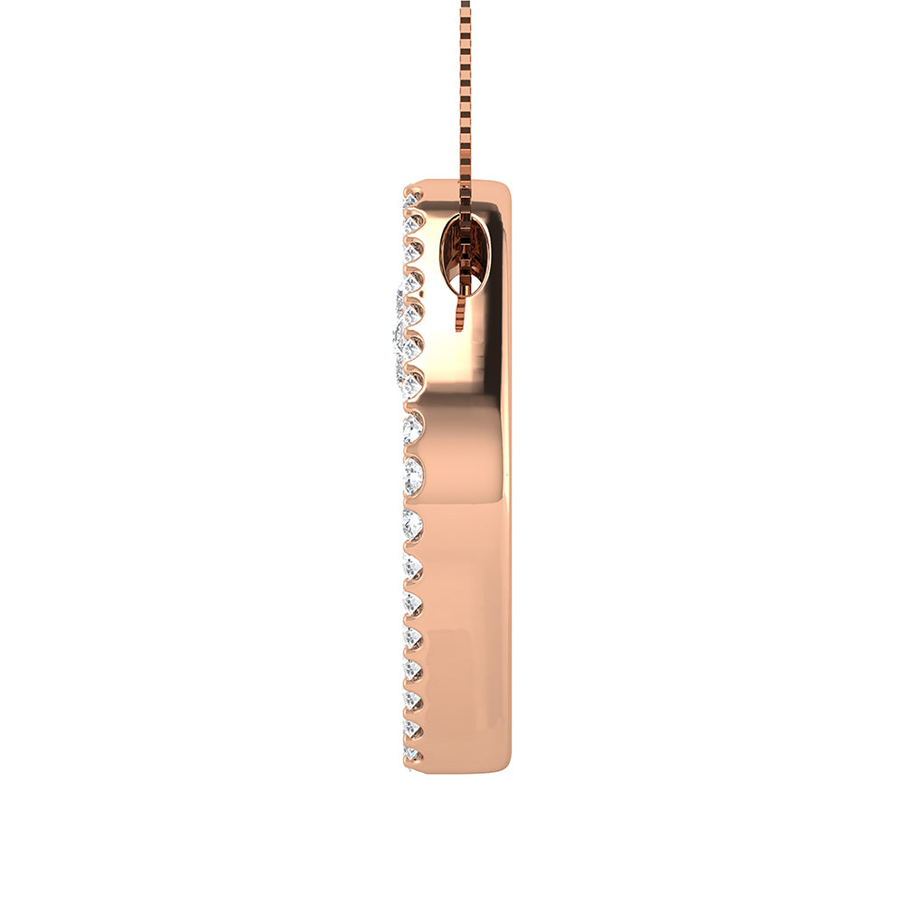 10K Rose Gold 1/2 Ct.Tw. Diamond Slide Pendant