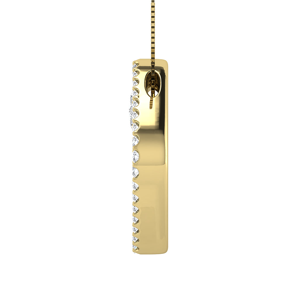 10K Yellow Gold 1/2 Ct.Tw. Diamond Slide Pendant