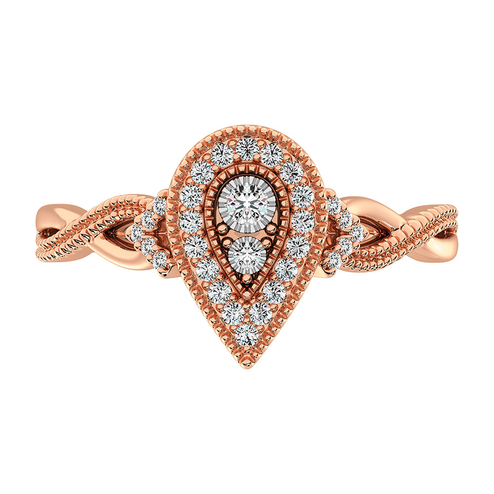 10K Rose Gold 1/5 Ct.Tw. Diamond Promise Ring