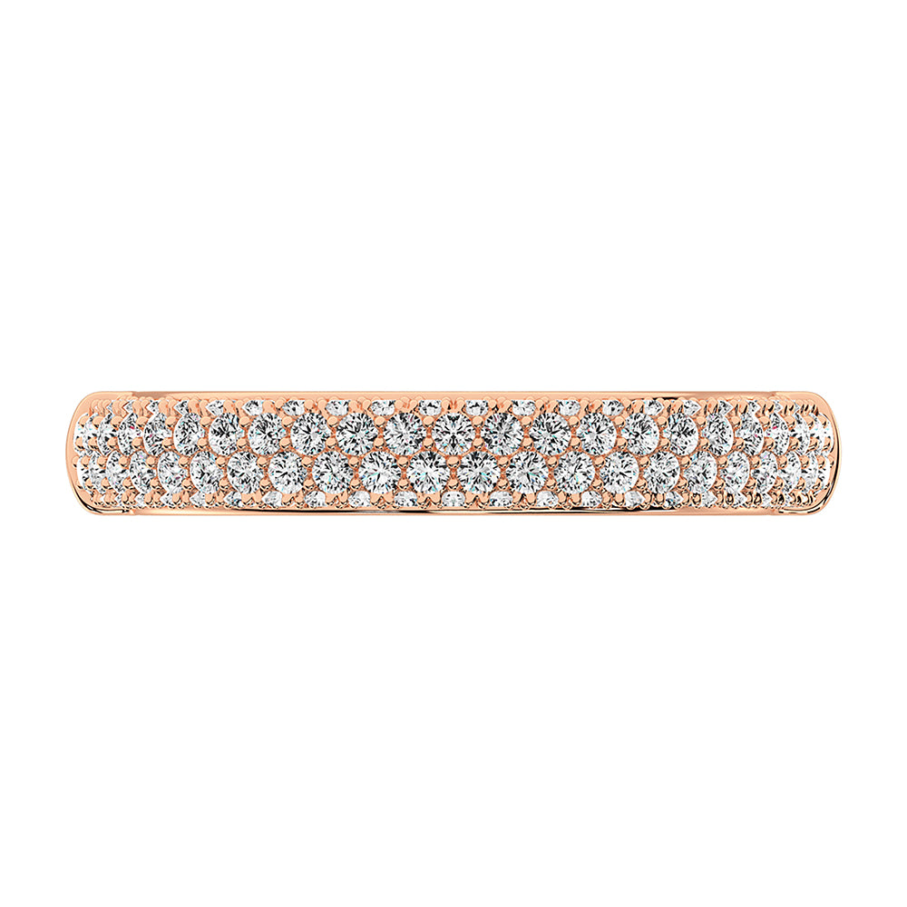 14K Rose Gold 1/2 Ct.Tw. Diamond Pave Set Fashion Band