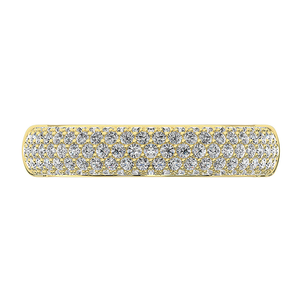 14K Yellow Gold 3/4 Ct.Tw. Diamond Pave Set Fashion Band