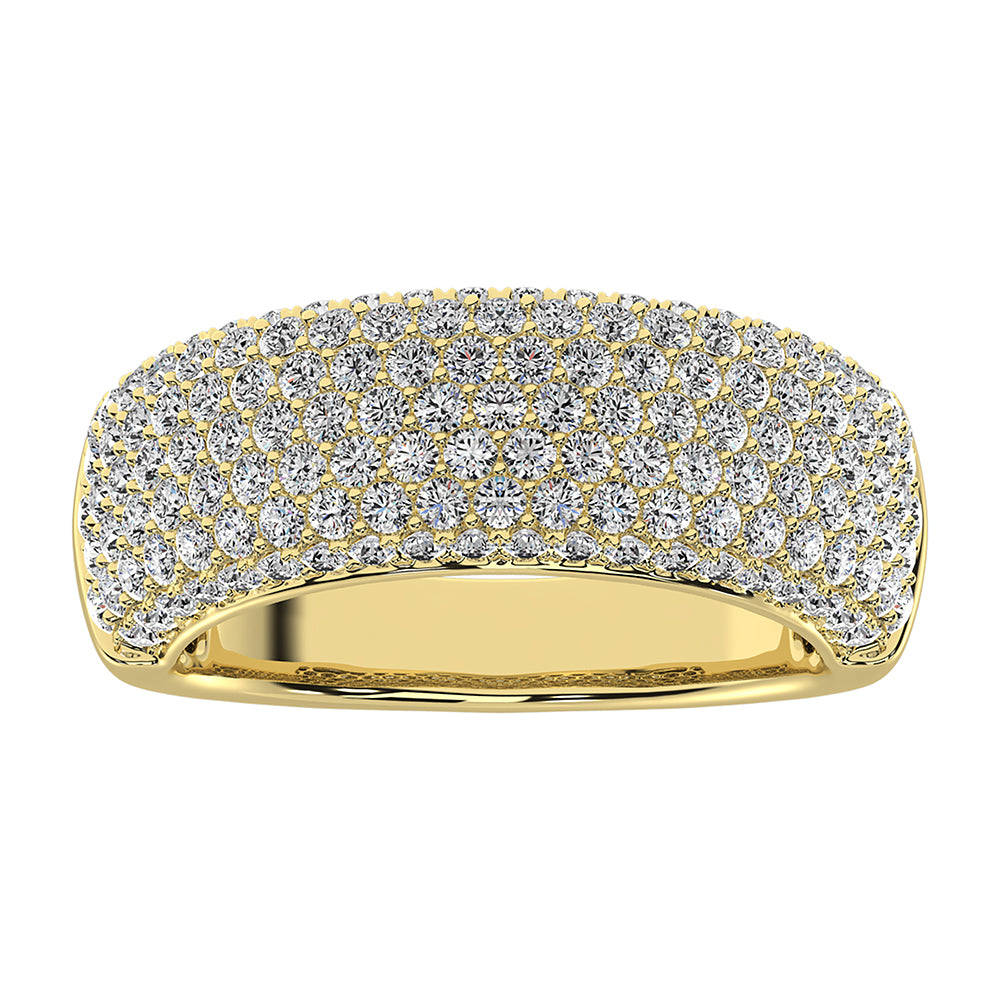 14K Yellow Gold 1 5/8 Ct.Tw. Diamond Pave Set Fashion Band