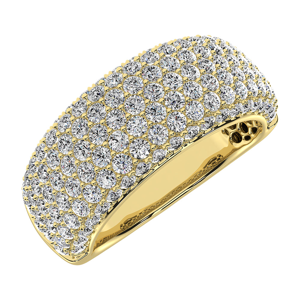 14K Yellow Gold 1 5/8 Ct.Tw. Diamond Pave Set Fashion Band