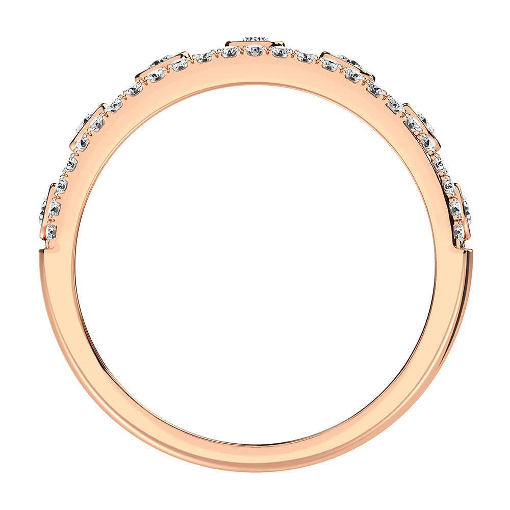 14K Rose Gold 1/2 Ct.Tw. Diamond Fashion Ring