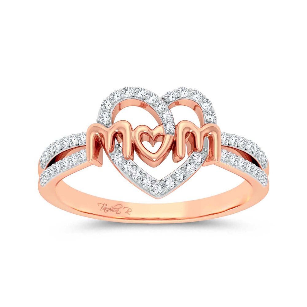10K Rose Gold 0.20Ct Diamond Ring