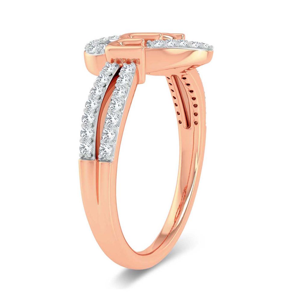 10K Rose Gold 0.20Ct Diamond Ring