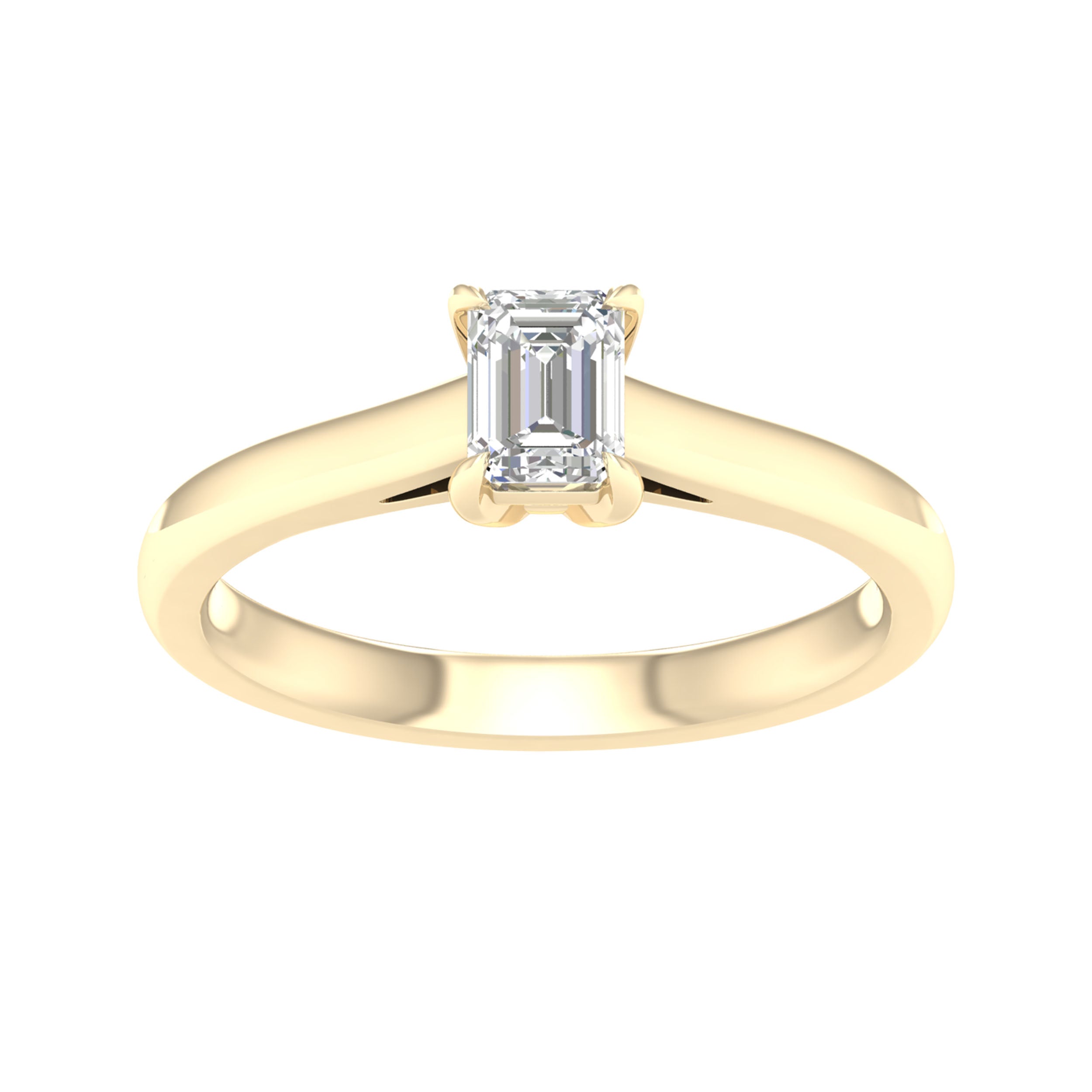 14K Yellow Gold 0.50Ct Certified Lab Grown Diamond Ring ( Igi Certified )