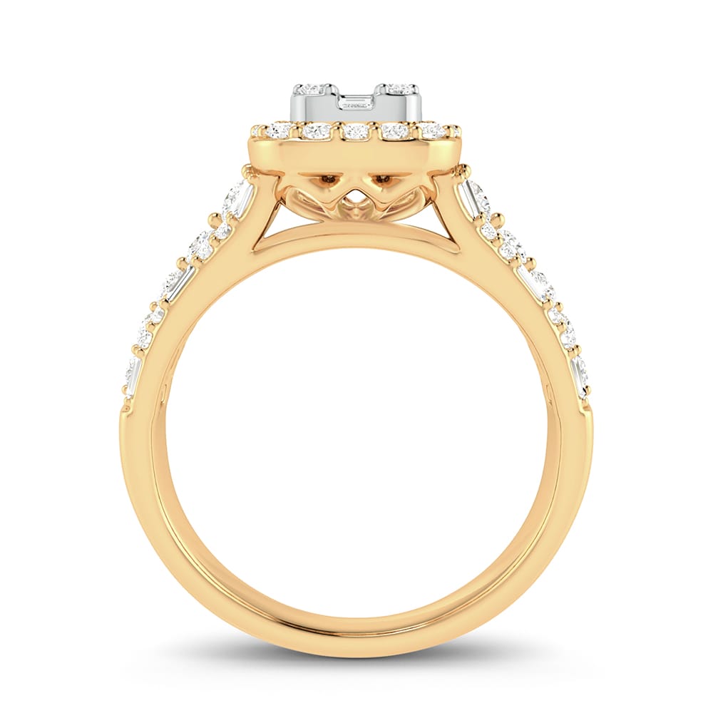14K Yellow Gold 0.75Ct Engagement Ring