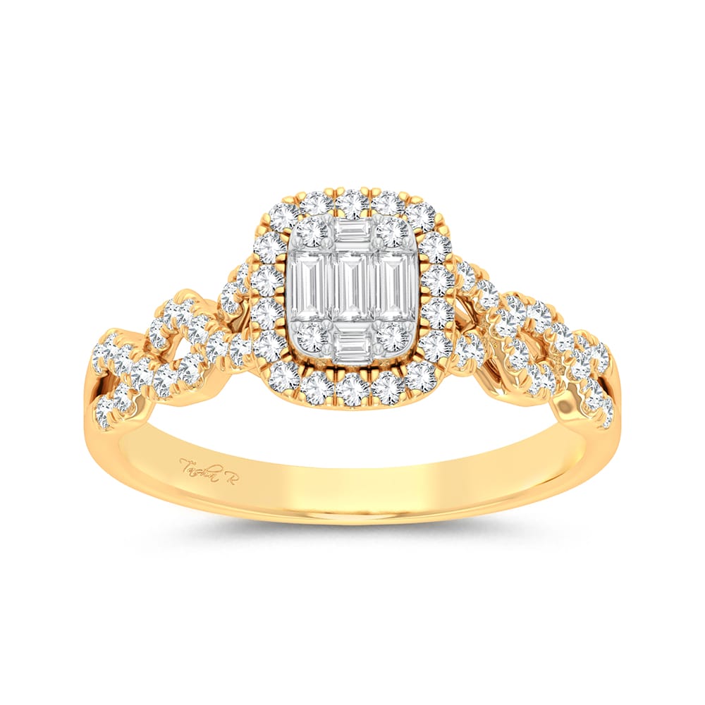 14K Yellow Gold 0.50Ct Fashion Ring