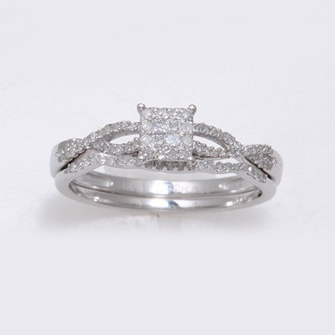 14K White 0.28Ct D-Ladies Rings