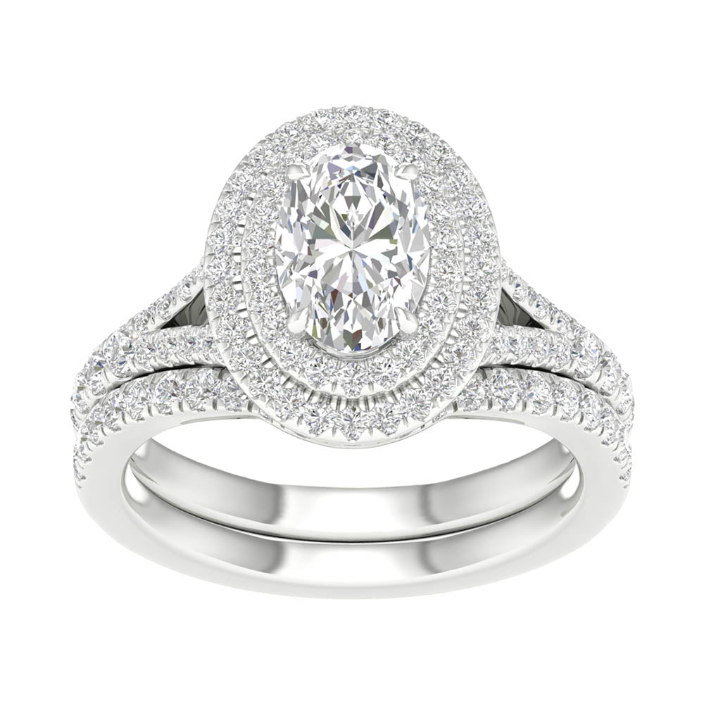 14K White Gold 2.25Ct  Lab Grown Diamond Bridal Ring