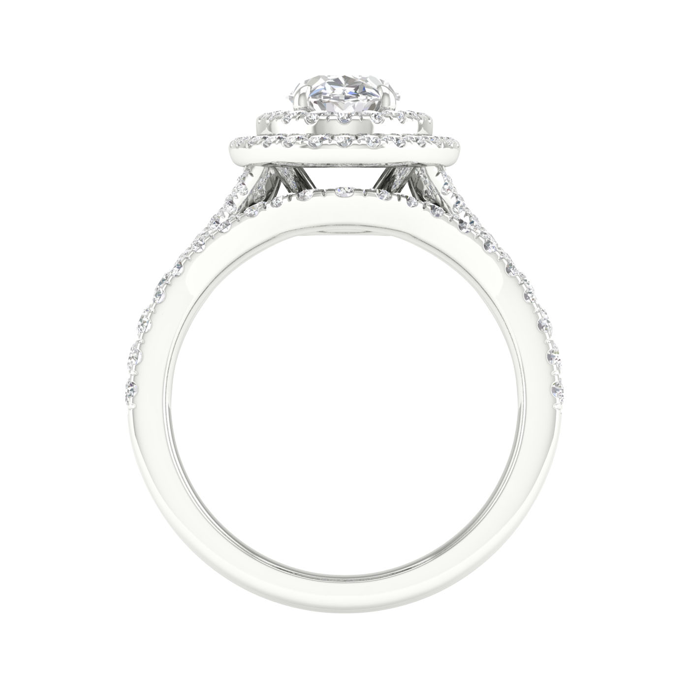 14K White Gold 1.75Ct Lab Grown Diamond Bridal Set