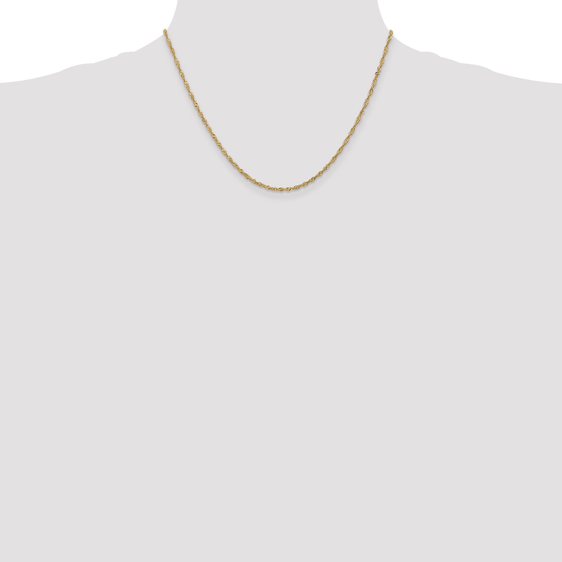 14K 1.6 mm Singapore Chain