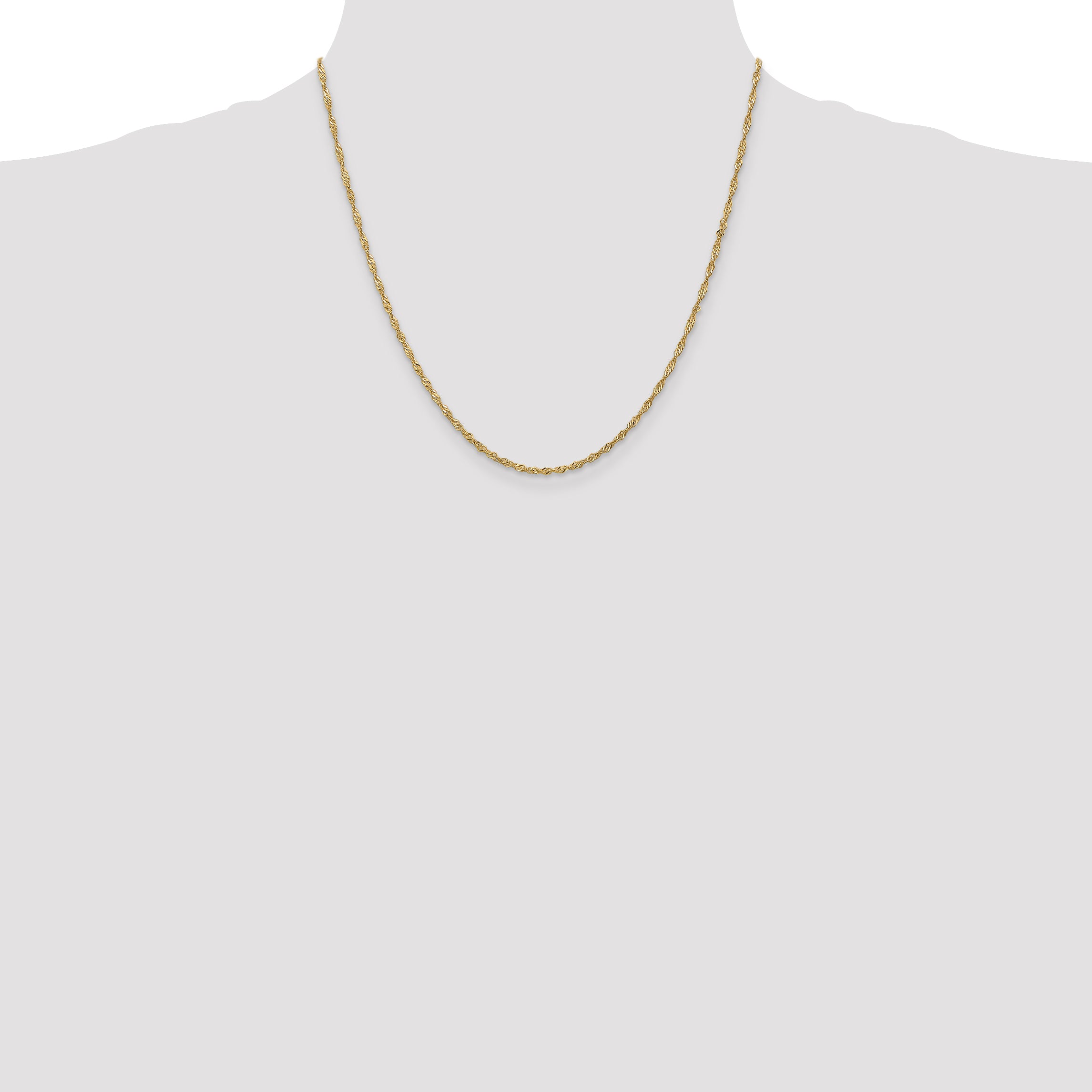 14K 1.6 mm Singapore Chain