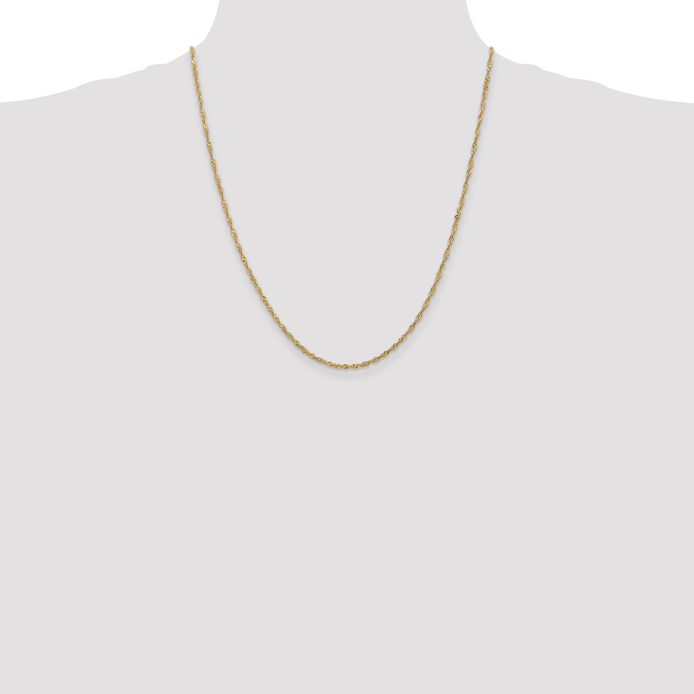14K 1.6 mm Singapore Chain