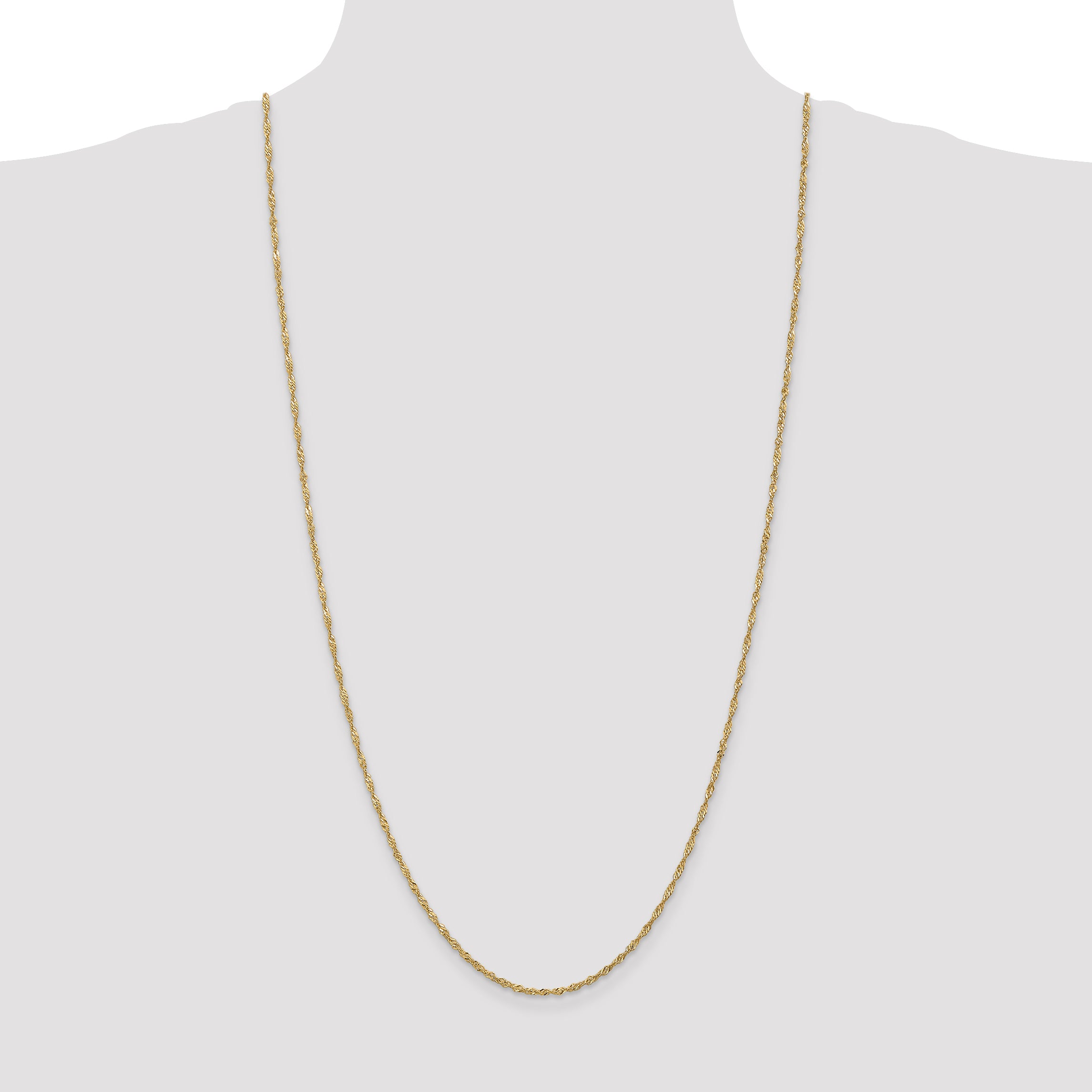 14K 1.6 mm Singapore Chain