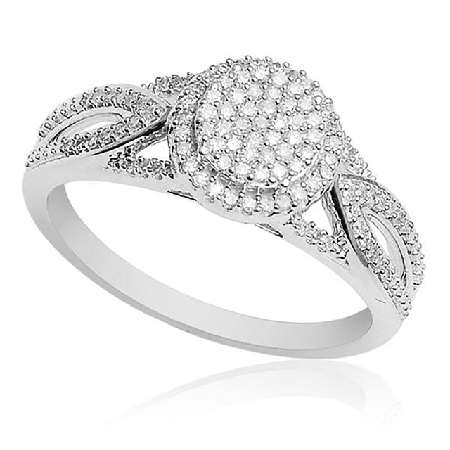 10K White 0.26Ct D-Ladies Rings