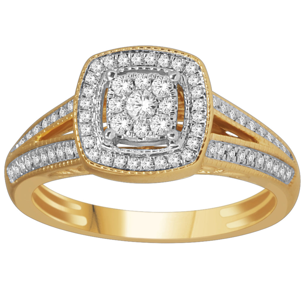 10K Yellow 0.33Ct D-Ladies Rings