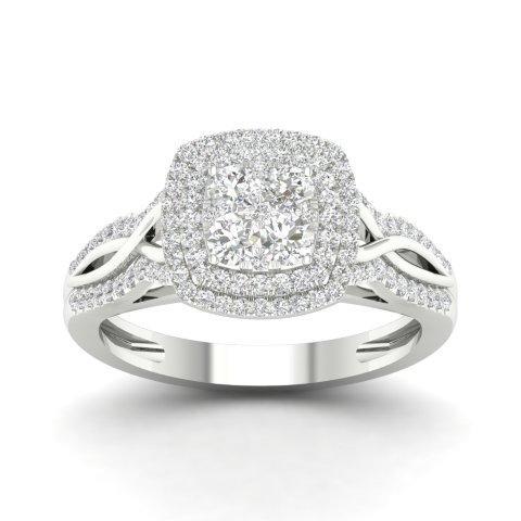 10K White 0.50Ct D-Ladies Rings