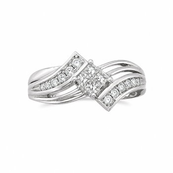 14KT White Gold 0.25 CTW Diamond Ladies Ring [KS22H00]