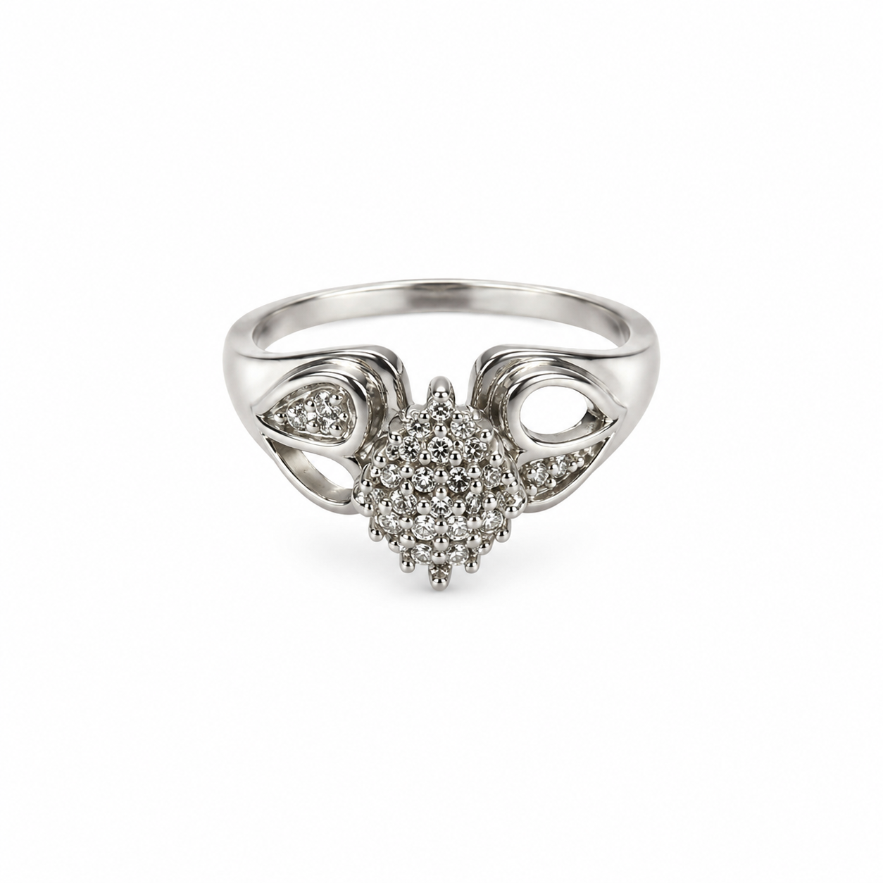 10KT White Gold 0.09 CTW Diamond Ladies Ring [KS7H00 - A2B3]