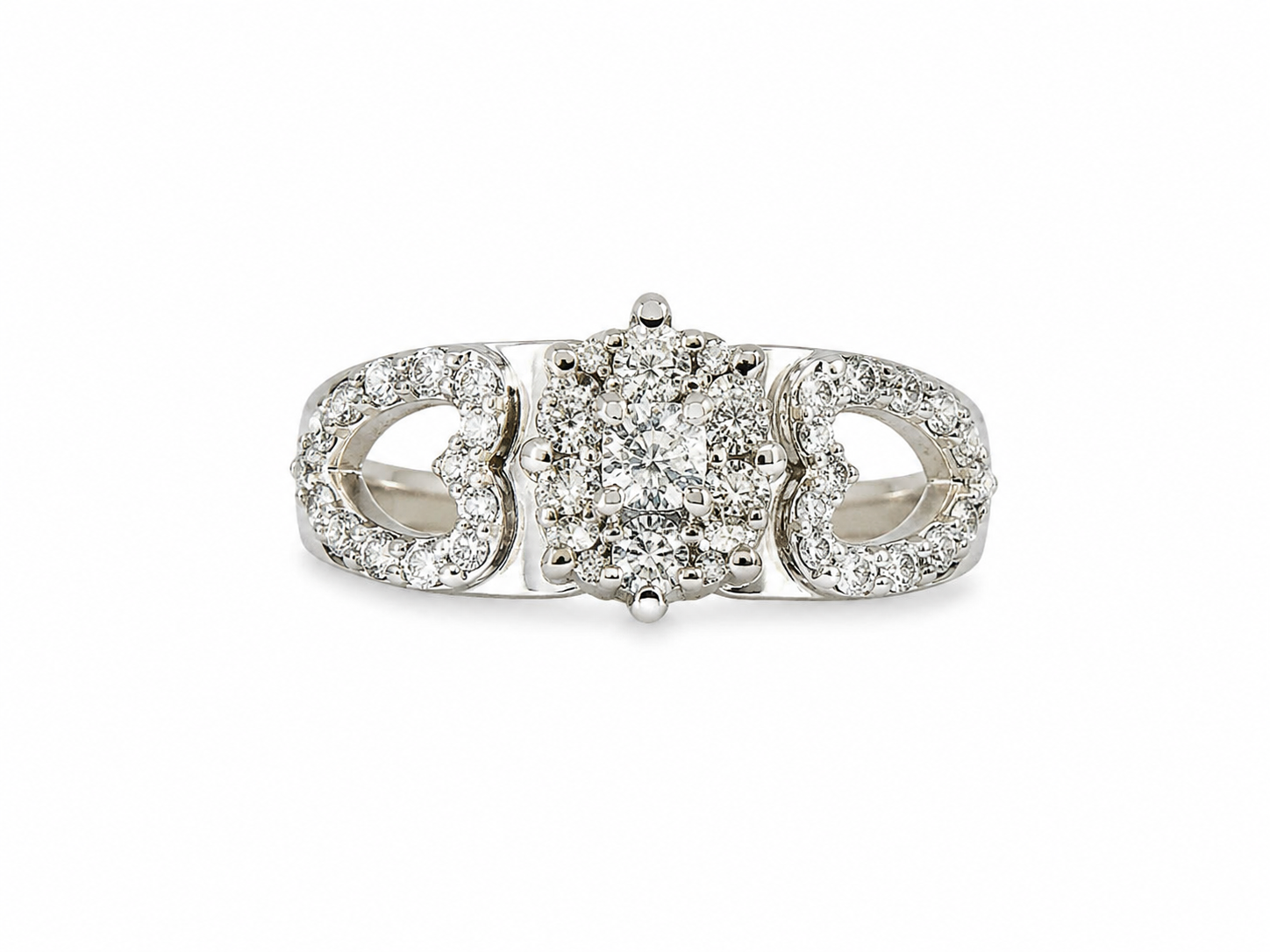 10KT White Gold 0.10 CTW Diamond Ladies Ring [K8H40 - A2B8]