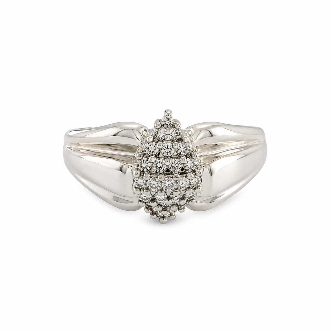 10KT White Gold 0.25 CTW Diamond Ladies Ring [K9H00 - A3B1]