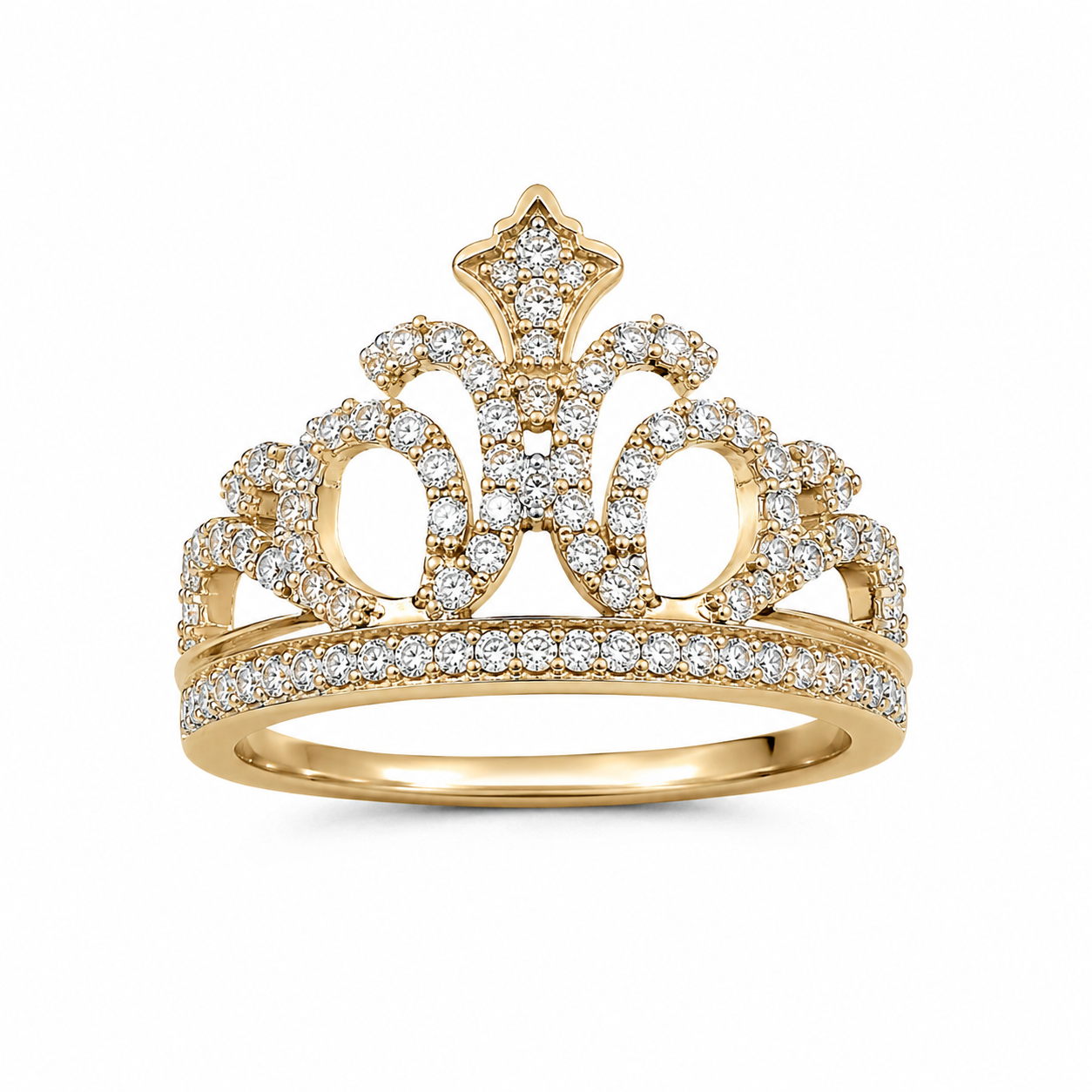 10KT Yellow Gold 0.20 CTW Diamond Ladies Ring [K7H50]