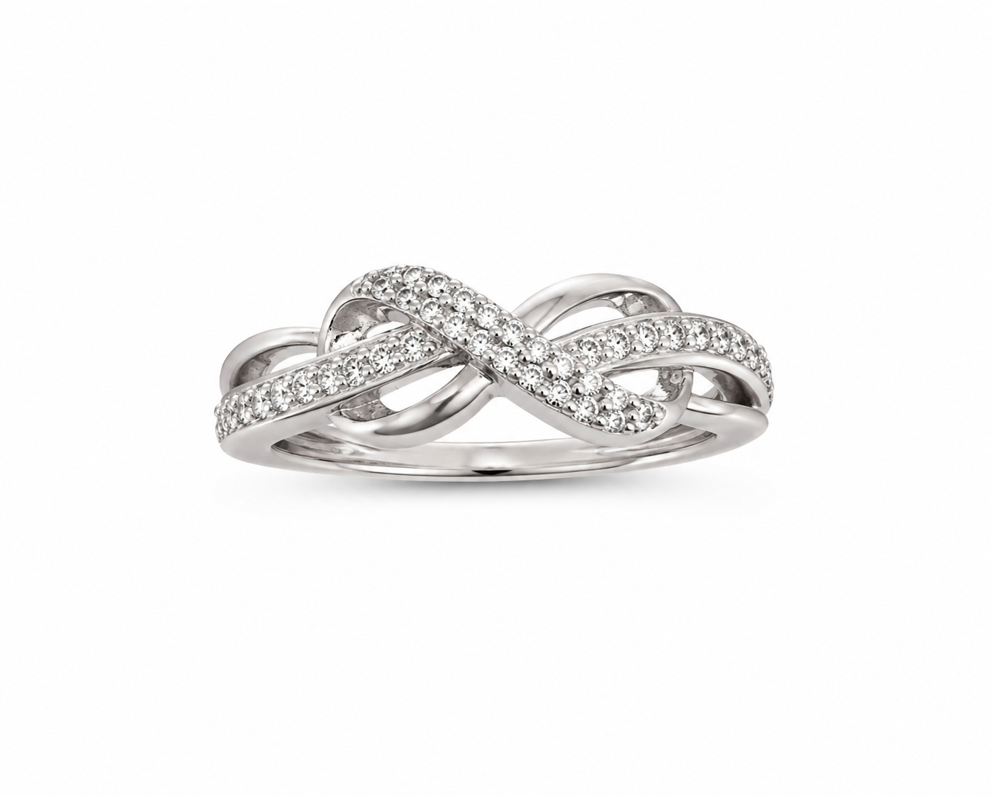 925 Sterling Silver 0.25 CTW Diamond Ladies Ring [K1H95]
