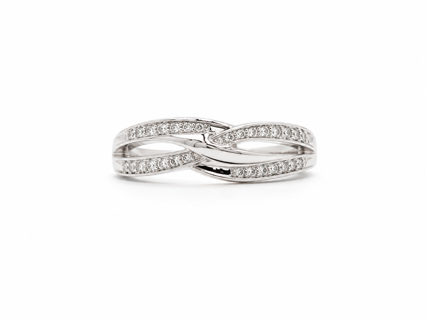 10KT White Gold 0.20 CTW Diamond Ladies Ring [K7H25]