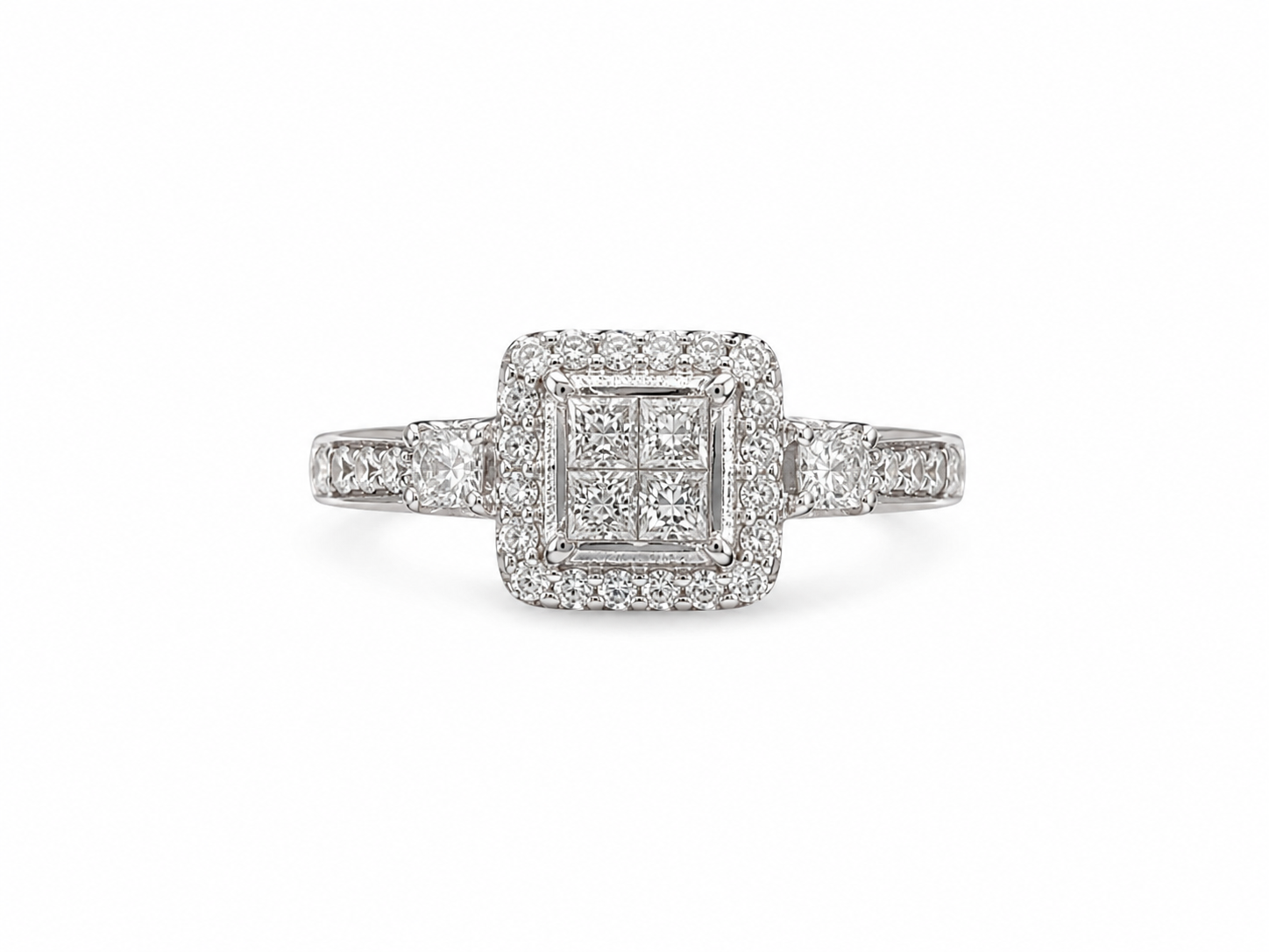 10KT White Gold 1 CTW Diamond Ladies Ring [K3T]