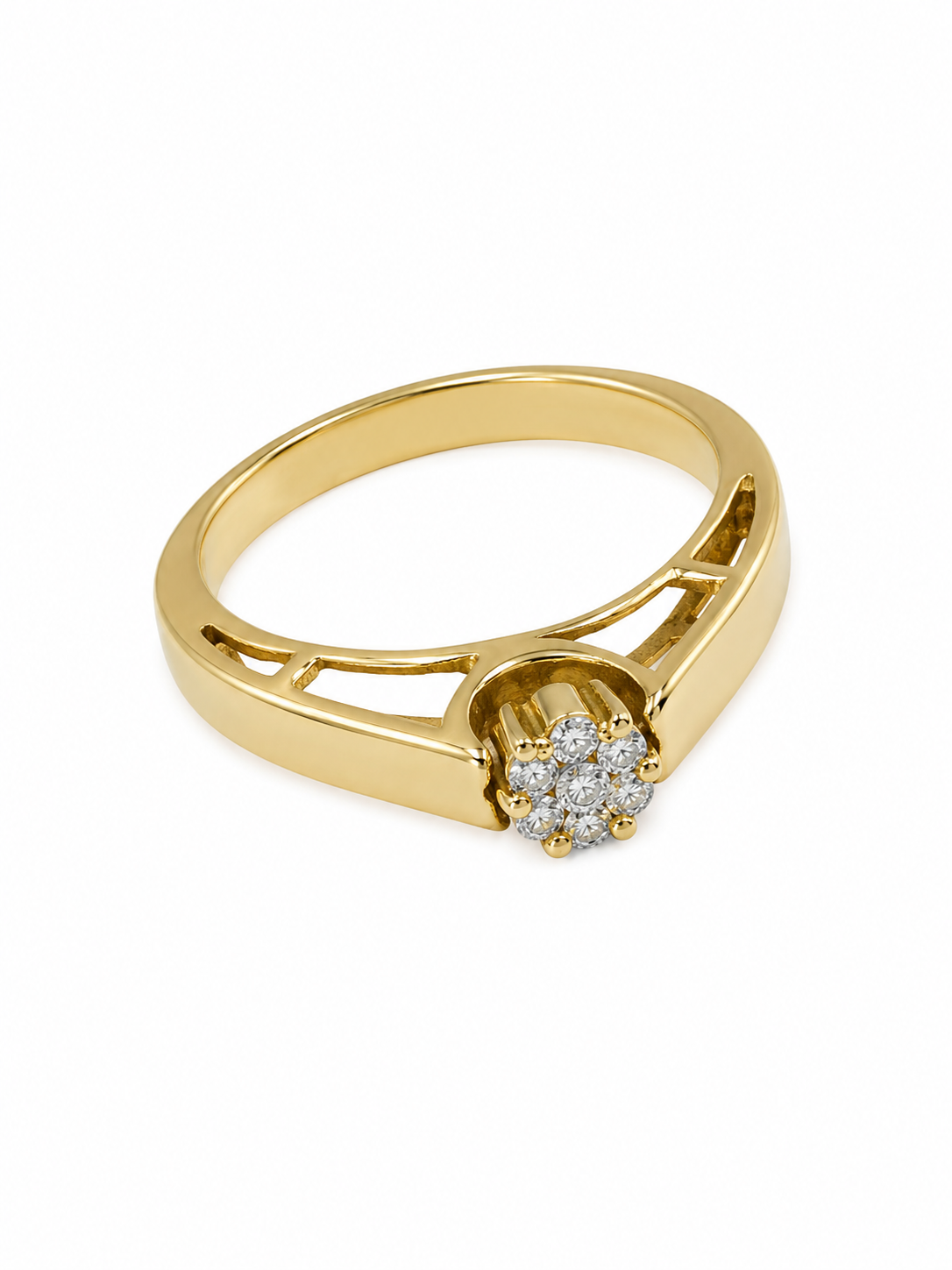 14KT Yellow Gold 0.25 CTW Diamond Ladies Ring [K27H00]