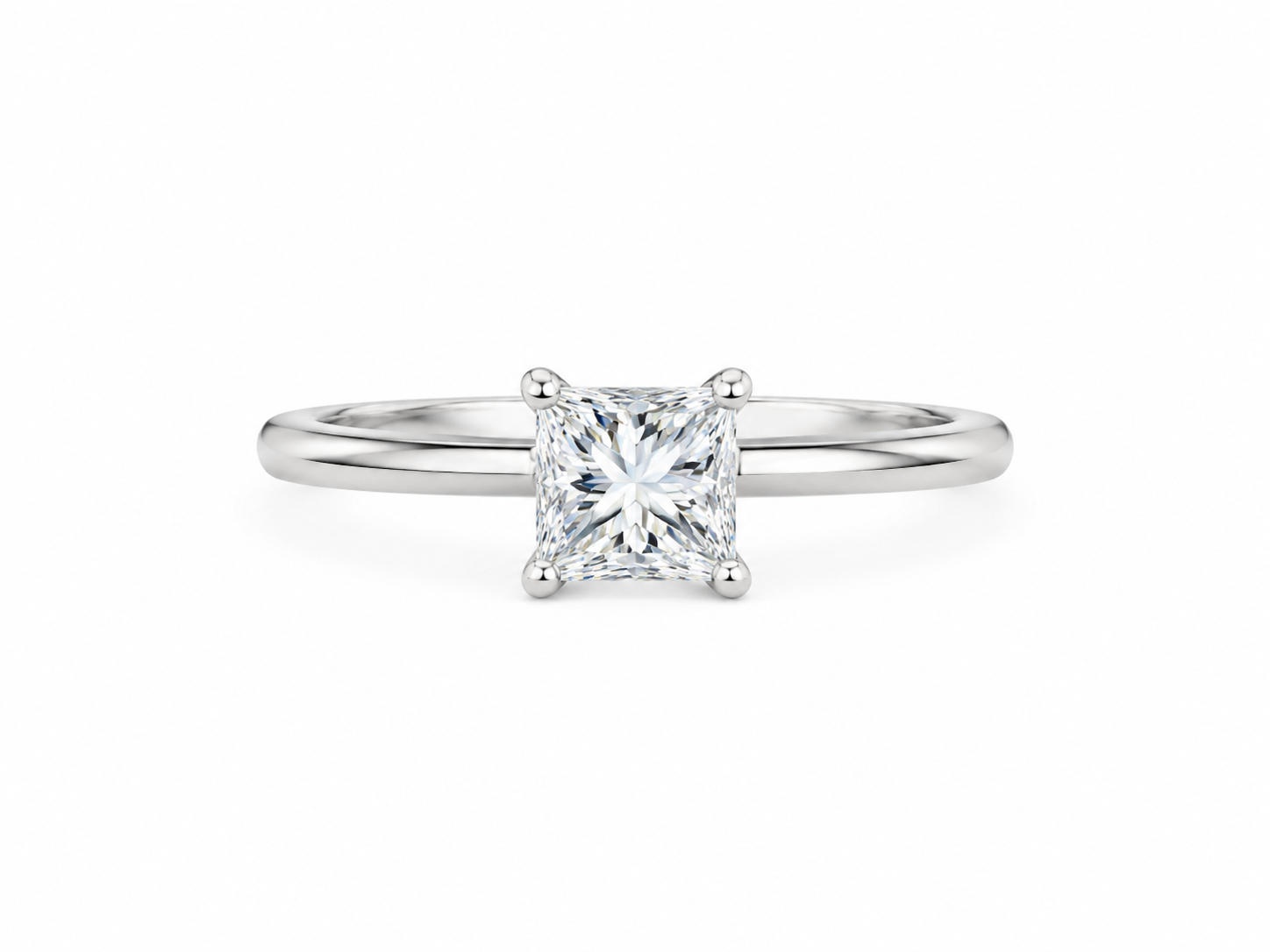 18KT White Gold GIA 0.80 CTW VVS2-E Diamond Ring [K85H00 - 6272865870]