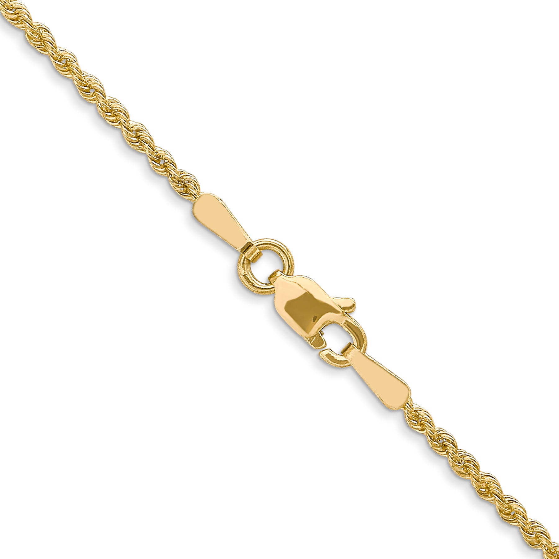 14K 1.6mm Solid Regular Rope Chain