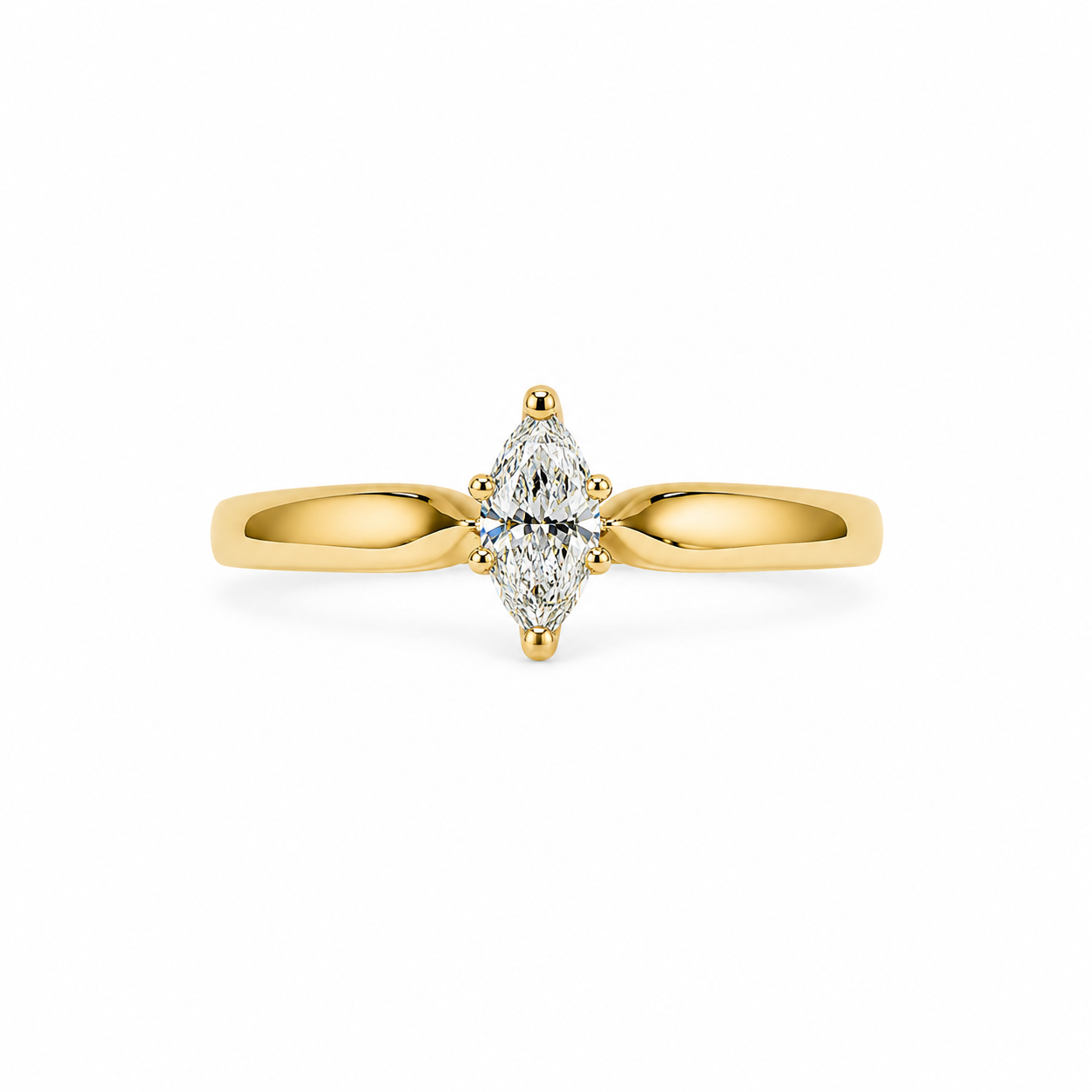 14KT Yellow Gold 0.40 CTW Diamond Ring [K29H50]